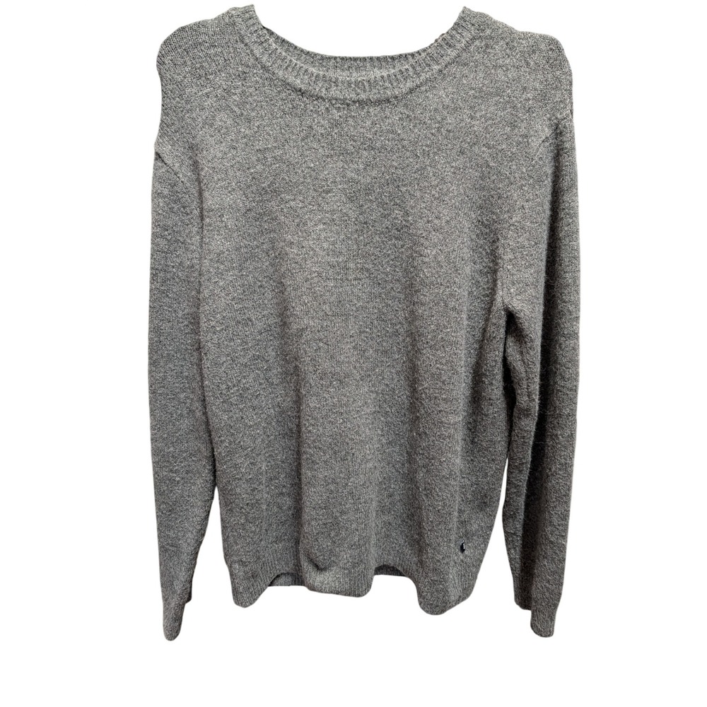 GAP Crewneck Sweater Mens XL Gray Excellent Heathered Knit Long Sleeve Relaxed
